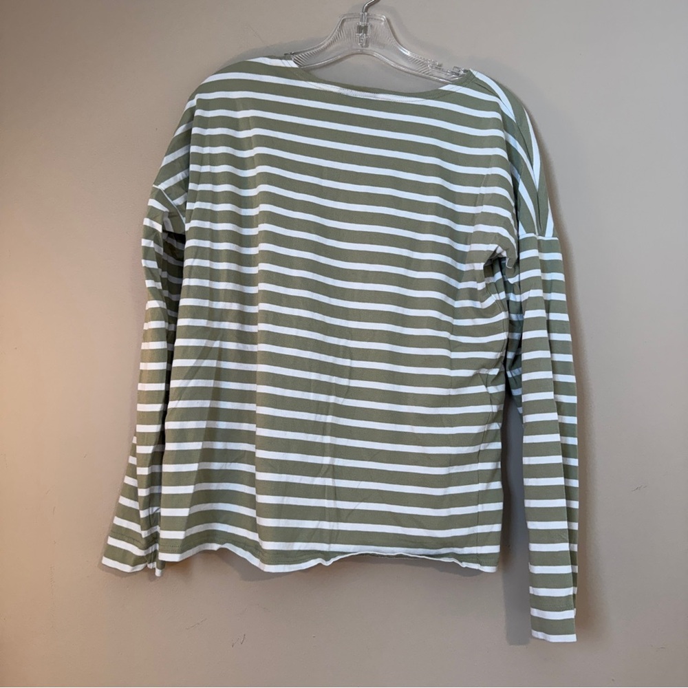 Saint James MINQUIERS DROP II Breton Stripe Long Sleeve Drop Shoulder Medium - Picture 5 of 9
